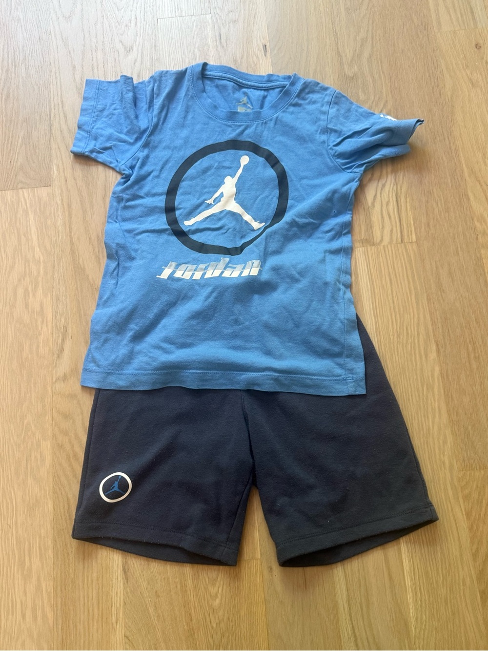Jordan Blue Tee with White Jumpman Logo